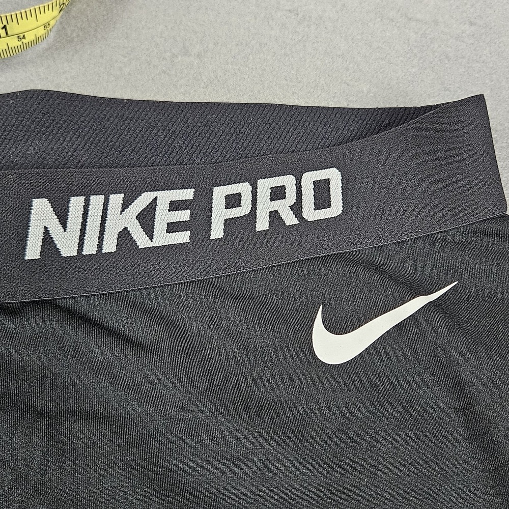 Nike Pro Dri-FIT Women's Sz XL Ankle Leggings Black White Just Do It Logo - Picture 11 of 12